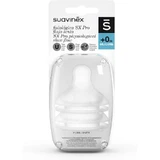 Suavinex SX Pro - 2 anatomisch gevormde siliconen spenen met langzame doorstroming +0 m