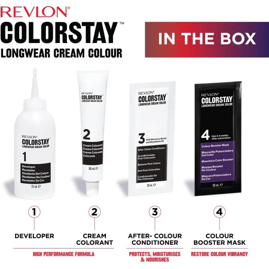 Revlon ColorStay Longwear Cream Color - Tinte para el pelo n.º 5.3, castaño dorado medio