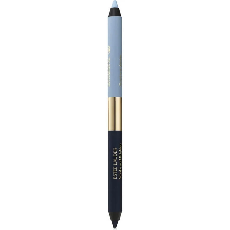 Dúo de delineadores de ojos Kajal «Smoke and Brighten» de Estée Lauder - Lápiz de ojos 2 en 1, azul marino/azul cielo