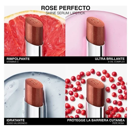 Sérum Rose Perfecto Shine de Givenchy - Barra de labios híbrida n.º 110 Milky Nude