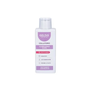 Geldis Clorhexidina 0,12 % con sabor a frutos del bosque - Enjuague bucal antibacteriano sin alcohol, 200 ml