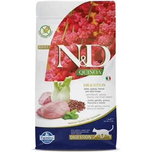 Farmina N&amp;d Quinoa Digestion Adult Lamb, Quinoa, Fennel, and Mint - Complete Food for Cats with Digestive Issues, 1.5 kg