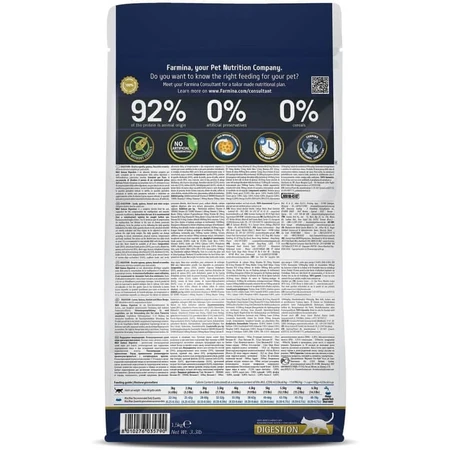 Farmina N&amp;d Quinoa Digestion Adult Lamb, Quinoa, Fennel, and Mint - Complete Food for Cats with Digestive Issues, 1.5 kg