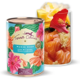 Terra Canis Flower Waikiki Woof Salmon - Aanvullend natvoer voor honden, 400 g