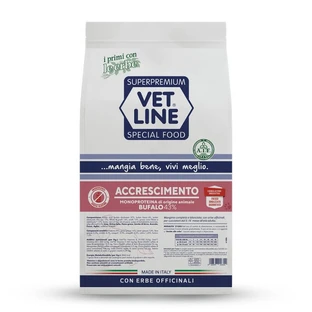 Vet Line Buffalo Growth Formula - Aliment complet pour chiens, 3 kg