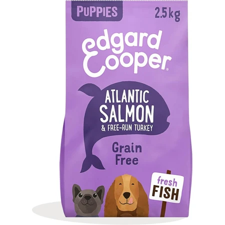 Edgard & Cooper Verse zalm en kalkoen voor middelgrote puppy's – Compleet voer voor puppy's, 2,5 kg