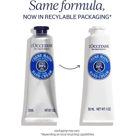 L'Occitane Beurre de karité 20 % - Crème pour les mains pour peaux sèches 30 ml