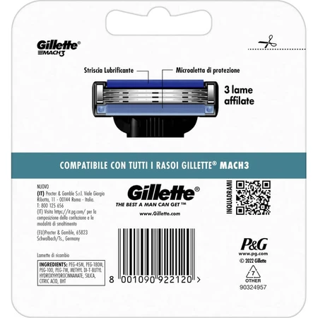 Gillette Mach3 - 5 razor blades for a manual razor