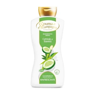 Espuma de champán con pepino y bambú - Gel de ducha cremoso y refrescante, 650 ml