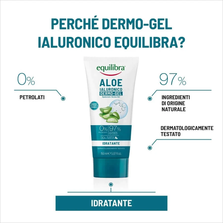 Equilibra Extra Aloe - Gel dermo-hydratant à l'acide hyaluronique 150 ml