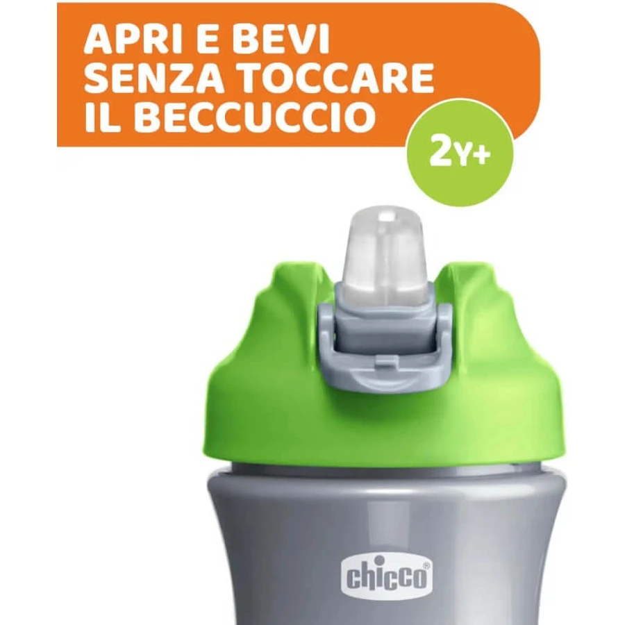 Chicco Green Pop-Up Cup, 350 ml