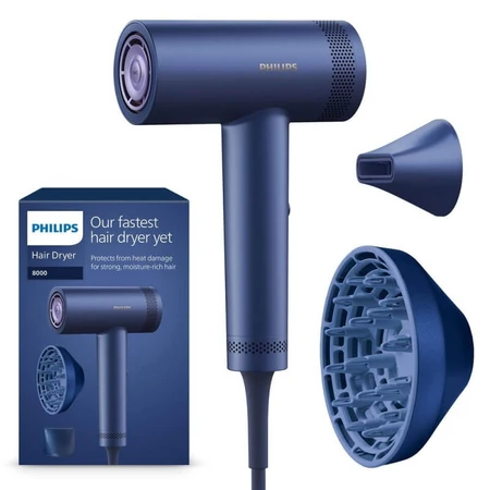 Philips Série 8000 BHD839/10 - Sèche-cheveux de 1 400 watts - bleu