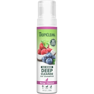 Tropiclean Deep Cleaning Waterless – Katzenshampoo mit Kokosnuss und Aloe, 220 ml