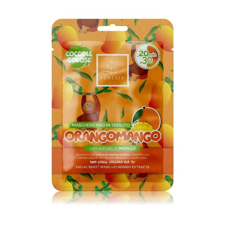 Lady Venezia Orangomango - Revitalizing and Moisturizing Fabric Face Mask, 24 ml