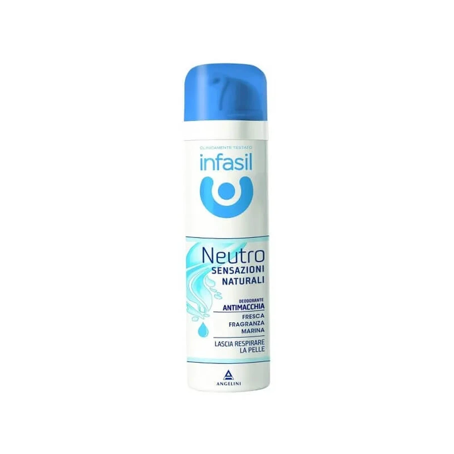 Infasil Neutro senzații naturale, parfum proaspăt de mare – deodorant care nu lasă pete, 150 ml