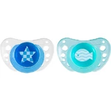 Sucette en silicone Chicco Physio Air Boy, 6 à 12 mois, lot de 2