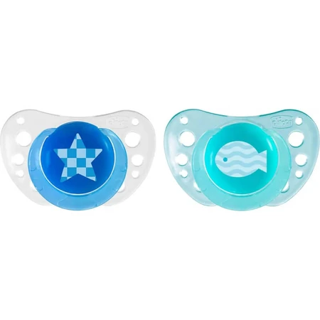 Chicco Physio Air Boy Silicone Pacifier, 6–12 months, 2-pack