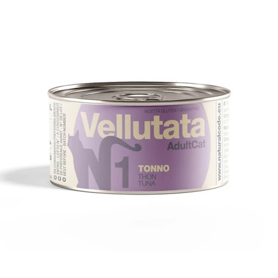 Natural Code Vellutata 01 ton – hrană complementară pentru pisici adulte, 85 g
