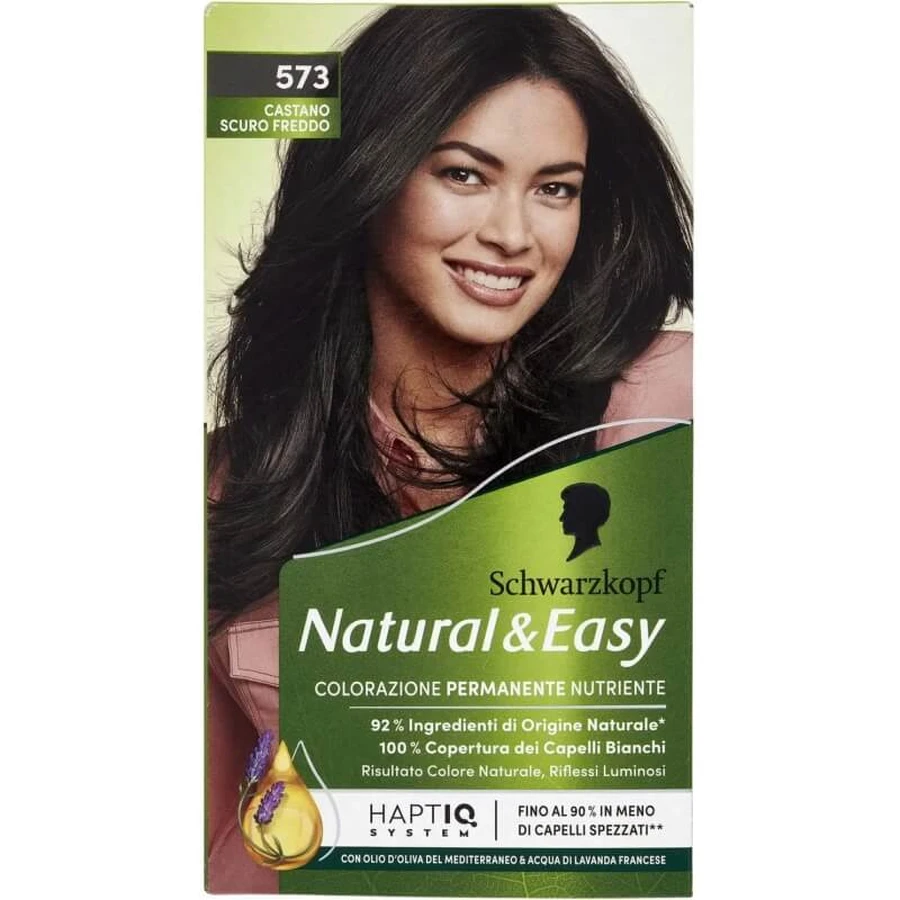 Schwarzkopf Natural &amp; easy – Dauerhaarfarbe Nr. 573 Kühles Dunkelbraun