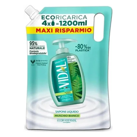 Vidal White Musk - Vloeibare zeep - Navulling van 1,2 liter