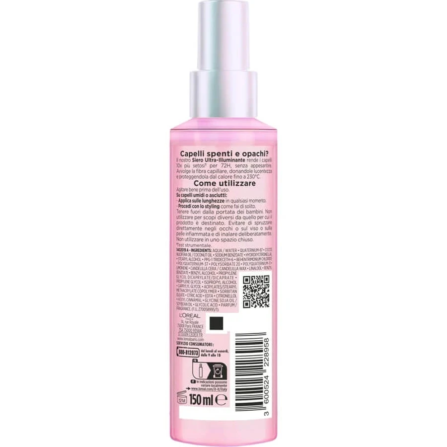 Elvive Glycolic Gloss - Ultra-verhelderend, zijdezacht leave-in-serum, 150 ml