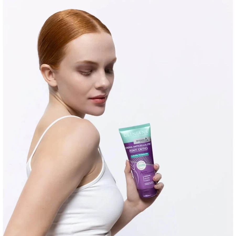 Clinians Intensiv-Anti-Cellulite-Creme für Problemzonen – Bauch, Gesäß und Oberschenkel – 150 ml