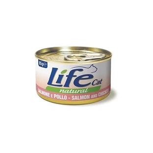 Life Petcare Life Cat Natural cu somon și pui – hrană completă pentru pisici, 85 g