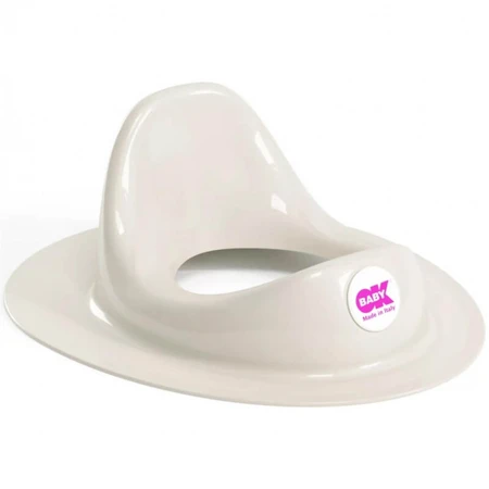 Réducteur de siège de WC Okbaby Ergo pour enfants, blanc, résistant aux éclaboussures, compact, léger, 32 x 14 x 38