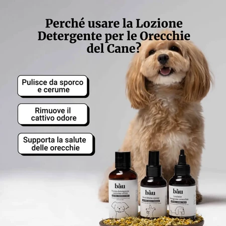 Loción limpiadora de oídos para perros de Bau Cosmetics, 100 ml