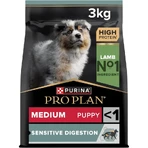 Purina Pro Plan Sensitive Digestion Lamm – Alleinfuttermittel für mittelgroße Welpen, 3 kg