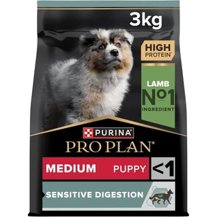 Purina Pro Plan Sensitive Digestion Lamm – Alleinfuttermittel für mittelgroße Welpen, 3 kg