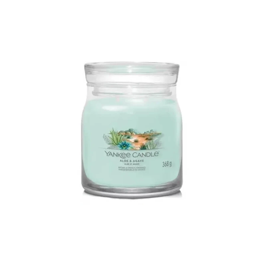 Yankee Candle Aloe & Agave – Signatur-Duftkerze, mittelgroß, 368 g