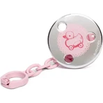 Colgador para chupete Suavinex rosa estilo joya