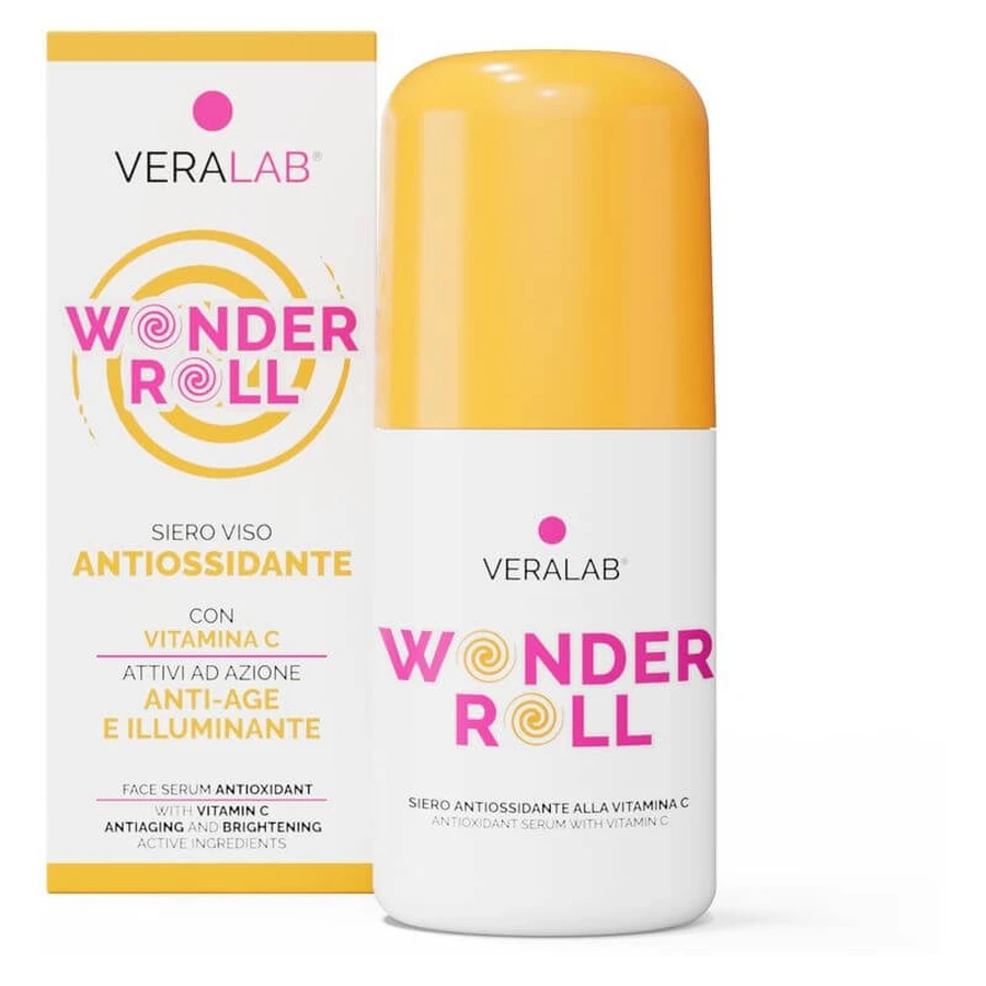 Veralab Wonder roll – ser facial cu vitamina C, cu efect iluminator și antioxidant, 40 ml