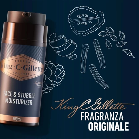 Gillette King C. Gillette - Moisturizing Cream for Beard and Face, 100 ml