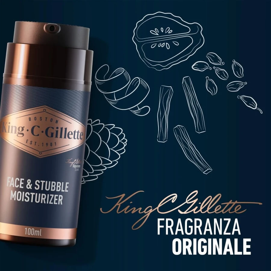 Gillette King C. Gillette - Moisturizing Cream for Beard and Face, 100 ml