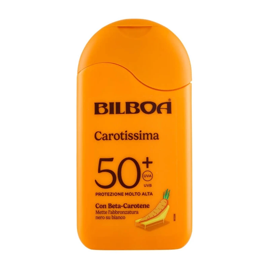 Bilboa Carotissima SPF 50+ Zonnebrandcrème met bètacaroteen, zeer hoge beschermingsfactor, 200 ml