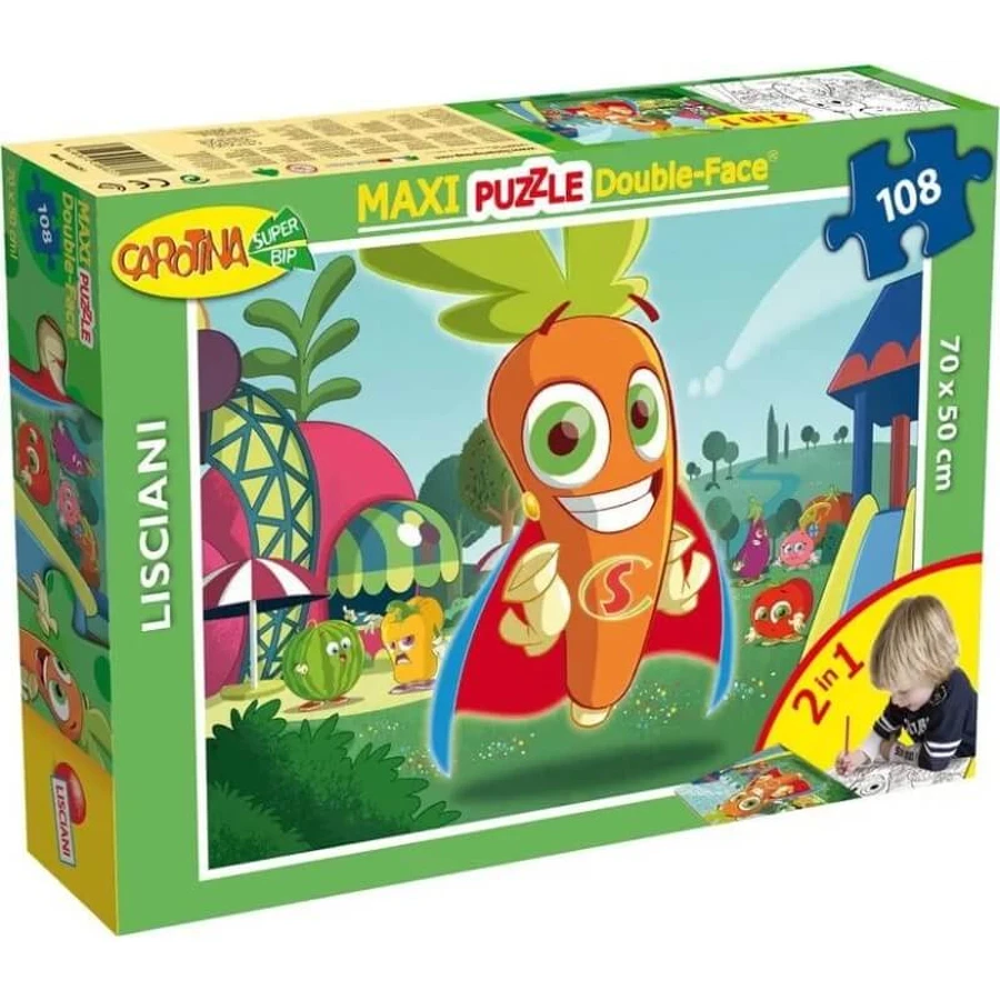 Rompecabezas Maxi de Lisciani, 108 piezas, Maxi Zanahoria, 46621