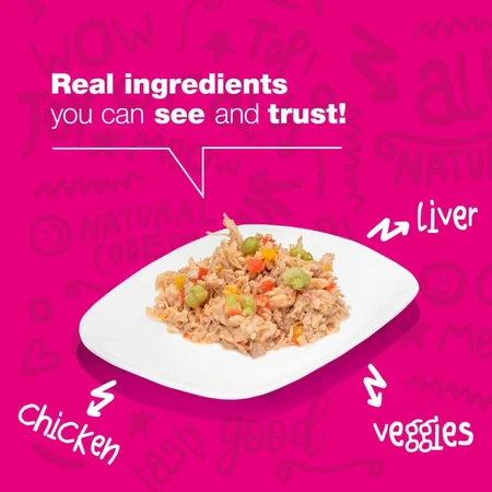 Natural Code 15 pui, legume și ficat – hrană completă pentru pisici adulte, 85 g
