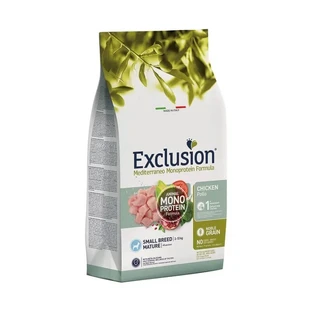 Exclusion Mediterraneo Monoproteico Pollo para perros adultos de razas pequeñas - Alimento completo para perros adultos de razas pequeñas, 500 g