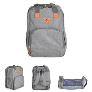 Cangaroo Liana – 2-in-1-Rucksack/Tasche mit Wickelauflage und tragbarem Babybett, grau