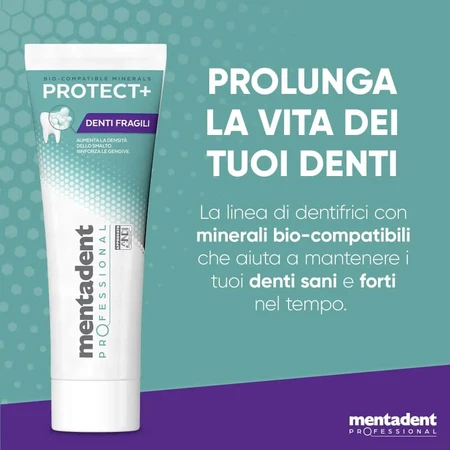 Mentadent Professional protect+ pour dents fragiles - Dentifrice pour gencives sensibles, 75 ml