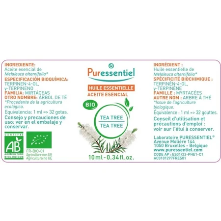 Puressentiel Tea Tree-olie, biologische etherische olie, 10 ml