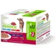 Natural Trainer: Paquete múltiple de bocaditos de atún y ternera para gatos adultos - Alimento completo para gatos adultos, 12 bolsitas de 85 g