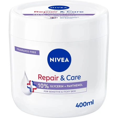 Nivea Repair &amp; Care - Crema corporal para piel sensible, 400 ml