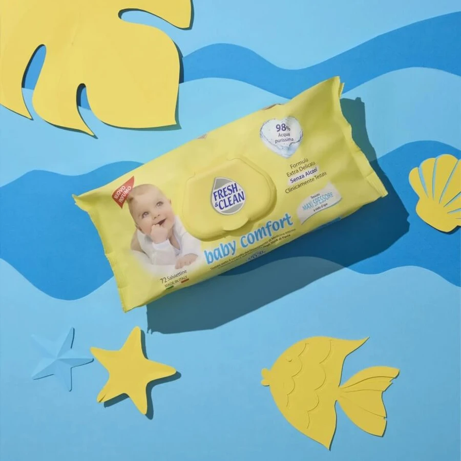 Fresh &amp; Clean para niños - 72 toallitas húmedas