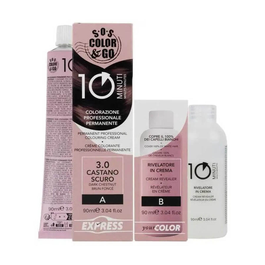Alama Sos color&amp;go - Permanente haarverf nr. 3.0 Donkerbruin
