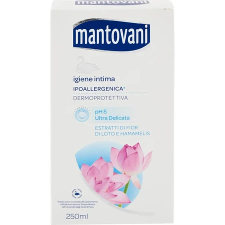 Mantovani Ultra Gentle pH 5 with Lotus Flower and Witch Hazel Extracts - Intimate Cleanser 250 ml