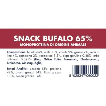 Vet Line Buffalo Snack 65 % – Kaltgepresster Hundesnack, 80 g