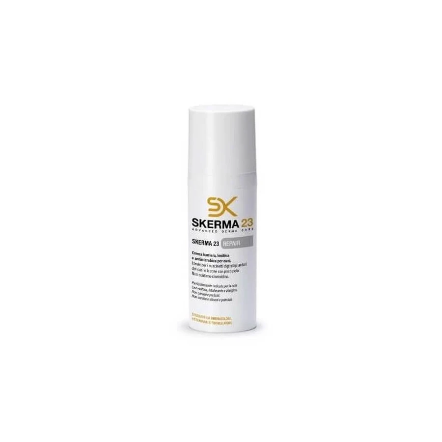 Mundavet Skerma 23 Repair - Crème apaisante antimicrobienne formant une barrière protectrice pour chiens, 50 ml